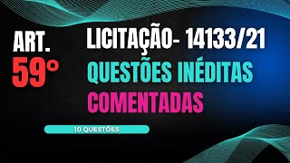 10 Questões estilo CEBRASPE ART 59 Propostas desclassificadas Lei 14 1332021 [upl. by Inalial]