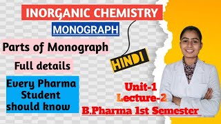 Pharmaceutical Inorganic Chemistry MONOGRAPH Parts of Monograph Bpharma 1st semester [upl. by Emery]