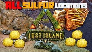 ARK Lost Island  ALL SULFUR Locations  BEST Spots amp Where To Farm Your New Magma Food [upl. by Anthony725]