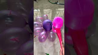 Popping purple flower balloonsshorts [upl. by Enovad]