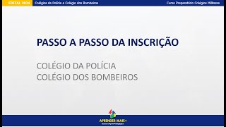 Inscrição 2024  Passo a passo das inscrição Colégios Militares [upl. by Saenihp]