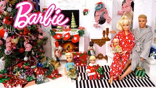 Barbie amp Ken Family Christmas Morning Story [upl. by Stedt]