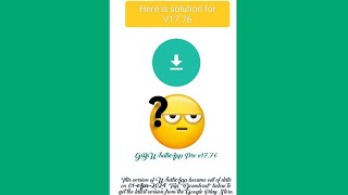 How to Solve GB whatsapp problem V1776 gbwhatsapp error gbupdatesolutiongb [upl. by Nnahgem]