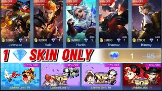 100 Skins Price 1 Diamond Only 😳 Thamuz 1 Diamond Skin is Crazy  Activated Promo Diamond mlbb [upl. by Adla234]