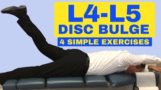 L4 L5 Disc Bulge Try These 4 Simple Exercises [upl. by Aicitel]