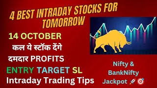 Intraday Stocks For Tomorrow  14 October  Intraday Trading Tips intradaytradingtips [upl. by Ahseinod]