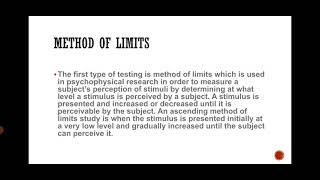 The methods of psychophysics [upl. by Gronseth341]