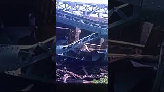 Railroad Bridge Collapse train railway railroad shorts short videoshort railfans bridges [upl. by Reagan]