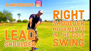 RIGHT SHOULDER MOVEMENTS IN THE GOLF SWING  GOLF LESSON [upl. by Asenav]