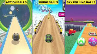 Going Balls vs Sky Rolling Ball 3D vs Action Balls Gameplay Comparison 001 Android amp iOS SpeedRun [upl. by Evars]