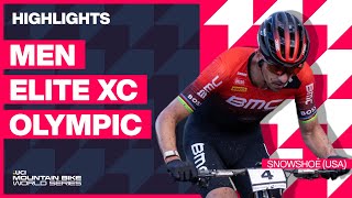 Snowshoe  Men Elite XCO Highlights  2023 UCI Mountain Bike World Cup [upl. by Fawnia]