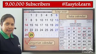 Gregorian and Saka Calendar  Difference  Almanac  Class 4  CBSE  NCERT  ICSE [upl. by Art]