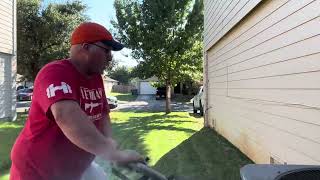 Scarifying my Tahoma 31 Bermuda Lawn amp than Mowing trending lawncare lawn viralvideo shorts it [upl. by Nitsug]