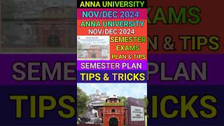 Anna University NovDec 2024 Semester Exam Tips amp Ideas shorts annauniversityexamtips examtricks [upl. by Shreve266]