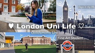 London uni diaries Goldsmiths Uni days in my life Art student 💌 [upl. by Mcafee]