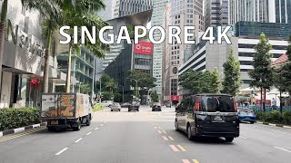 Singapore 4K  Tropical Skyline  Driving Downtown [upl. by Garald]