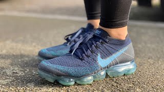 Nike Air VaporMax Flyknit College NavyCeruleanBlustery [upl. by Enitsirc]