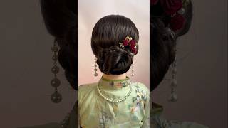 Robe low bun hairpin bun simple and goodlooking hairstyle [upl. by Truman]