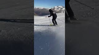 Short turns in SaasFee ski resort November 2020 [upl. by Keever152]