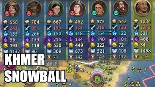 The Khmer Snowball is so STRONG that Im untouchable  Civ 6 Khmer [upl. by Tullus]