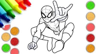 How to draw spiderman drawing easy step by stepspiderman drawing and coloring tutorial Izamnaart1 [upl. by Kristoforo]