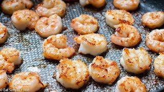 Easy amp Crispy Pan Seared Buttery Shrimp Recipe  EatSimpleFoodcom [upl. by Reube]