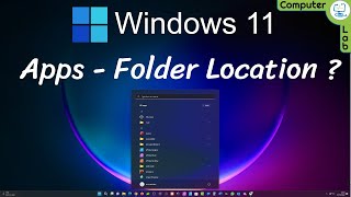 Windows 11 Apps Folders and Files location and create desktop shorcut to App [upl. by Holly-Anne44]