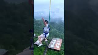 Bungee Jumping With Rope In Beautiful PlaceAsmr Bungee Jumping shorts [upl. by Ahsienaj750]