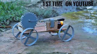 old steam locomotive car 100 working amp totally home made [upl. by Refinaj]