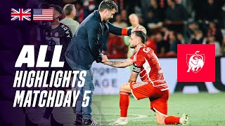 ALL HIGHLIGHTS MATCHDAY 5 🤩⚽ Jupiler Pro League 2324 [upl. by Anialad956]