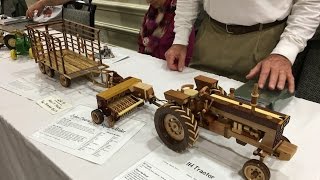 Amazing Hand Made Toy Wooden Tractors and Farm Machinery [upl. by Bagger]