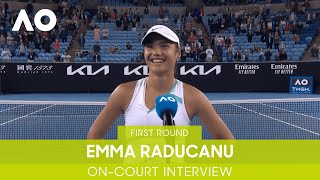 Emma Raducanu OnCourt Interview 1R  Australian Open 2022 [upl. by Karim]