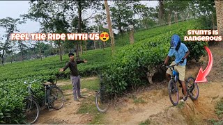 Feel😌The Ride🤯With Us Cycles🚵stunts is🥵 dangerous vlog TheTezpurVlogger [upl. by Evod14]