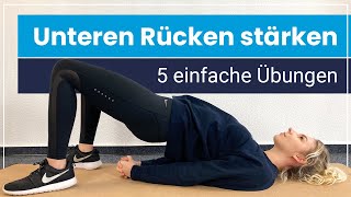 Stärke Deinen unteren Rücken ➡️ 5 einfache Übungen gegen Schmerzen [upl. by Kelda463]