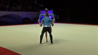 Saltney  Silver  Senior Mixed Pair  Acrobatic Gymnastics 2017 [upl. by Aicia351]