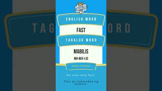 What is quotFastquot in Tagalog speaktagalognow [upl. by Aubine]