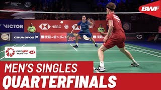 QF  MS  Viktor AXELSEN DEN 7 vs Anders ANTONSEN DEN 4  BWF 2019 [upl. by Ahsetel]