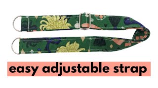 How to sew an adjustable strap  strap that slides SO SIMPLE [upl. by Ehcrop56]