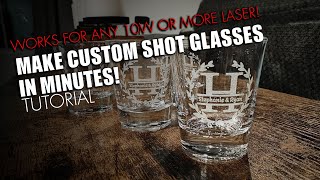 Laser Engraving Glass Quick and easy custom shot glass tutorial with Xtool F1 [upl. by Garrard558]