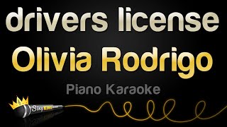 Olivia Rodrigo  drivers license Piano Karaoke [upl. by Comras]