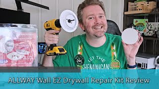 EASY WAY TO PATCH HOLES IN SHEETROCK  ALLWAY Wall EZ Drywall Repair Kit Review [upl. by Jephthah733]