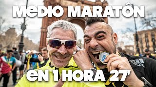 Mitja Marató Barcelona En 1 Hora 27  Valentí Sanjuan Y Martín Fiz [upl. by Iturhs24]