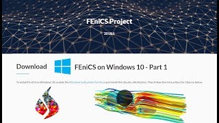 Install FeniCS on Windows  Section 1  Linux in Windows 10Linux subsystemPart 1 [upl. by Diaz]