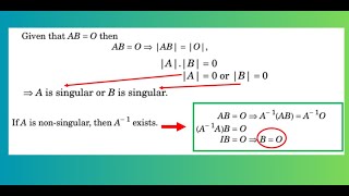 Linear Algebra Exam Tip If AB0 then A and B are zero Matrices or A and B are Singular [upl. by Ahsitram359]