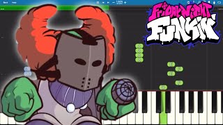 Friday Night Funkin  Tricky Mod  Improbable Outset  Piano Tutorial [upl. by Aicilef552]