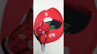 drawing tekenen lippen juicy netherlands strawberry You like it What next 🌺❤️ [upl. by Cassandry]