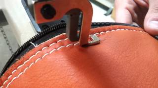 Techsew 5100 Sewing a Leather Bag [upl. by Quincey134]