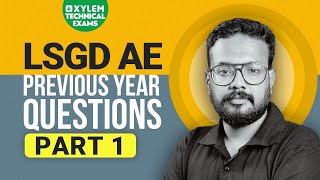 LSGD AE  PYQ Discussion  Part 1  Civil Engineering  Free classes Xylem Technical Exams [upl. by Haimerej194]