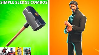 10 Best SIMPLE SLEDGE PICKAXE COMBOS in Fortnite [upl. by Tammara207]