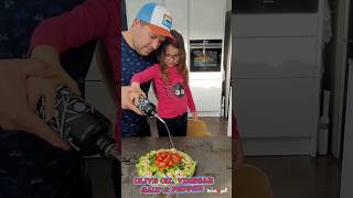 Salad prepared by Emilia  Shes improving a lot salad kidscookingrecipes kidscookingvideos [upl. by Esylla237]